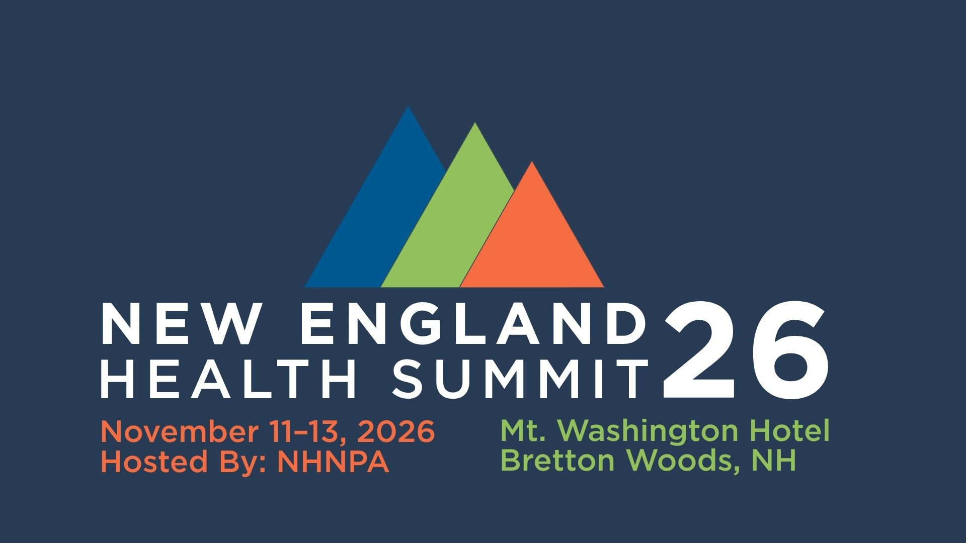 New England Health Summit 2026 — November 11–13 at the Omni Mount Washington Resort